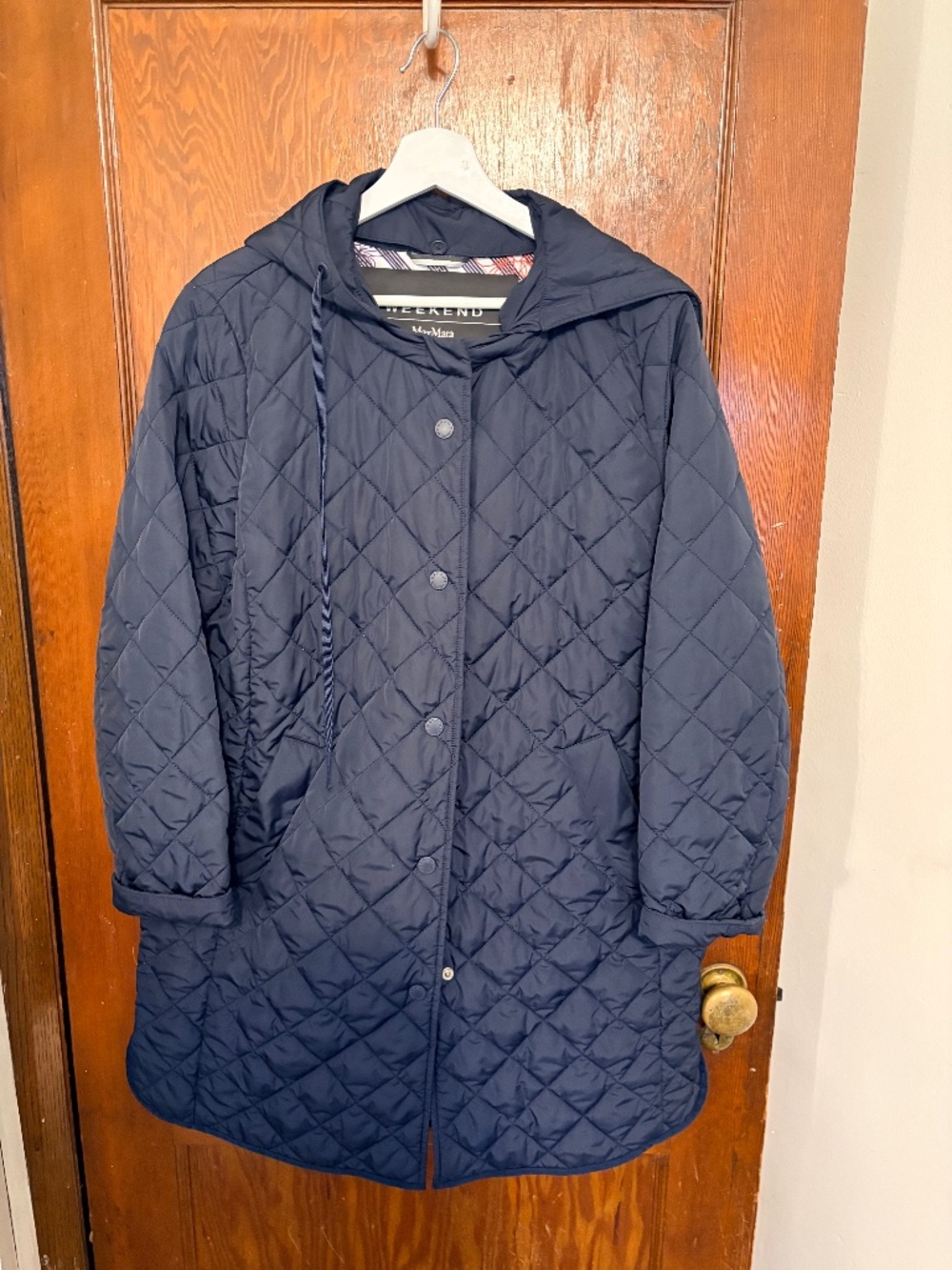 'MAX MARA WEEKEND' NAVY QUILTED COAT